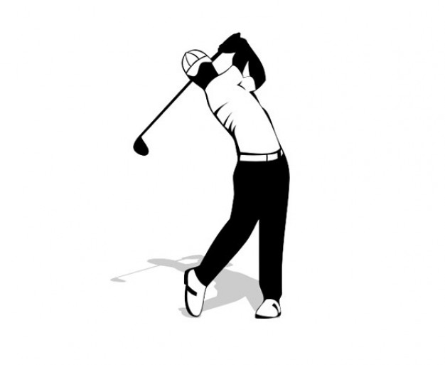 Silhouette Vector : Free Golf Back Swing Silhouette .ai Vector ...