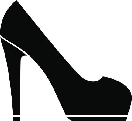 Black high heels clipart
