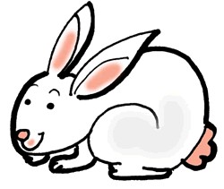 Rabbit clip art outline free clipart images - Clipartix