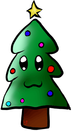 Xmas tree cartoon clip art