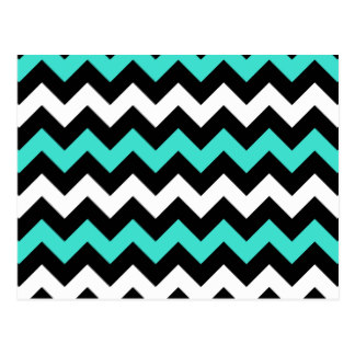 Turquoise Zigzag Postcards | Zazzle