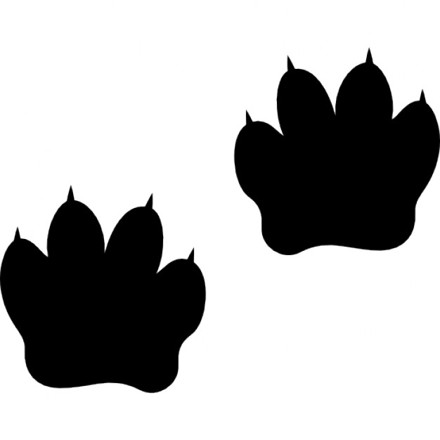 Animal footprints silhouettes Icons | Free Download