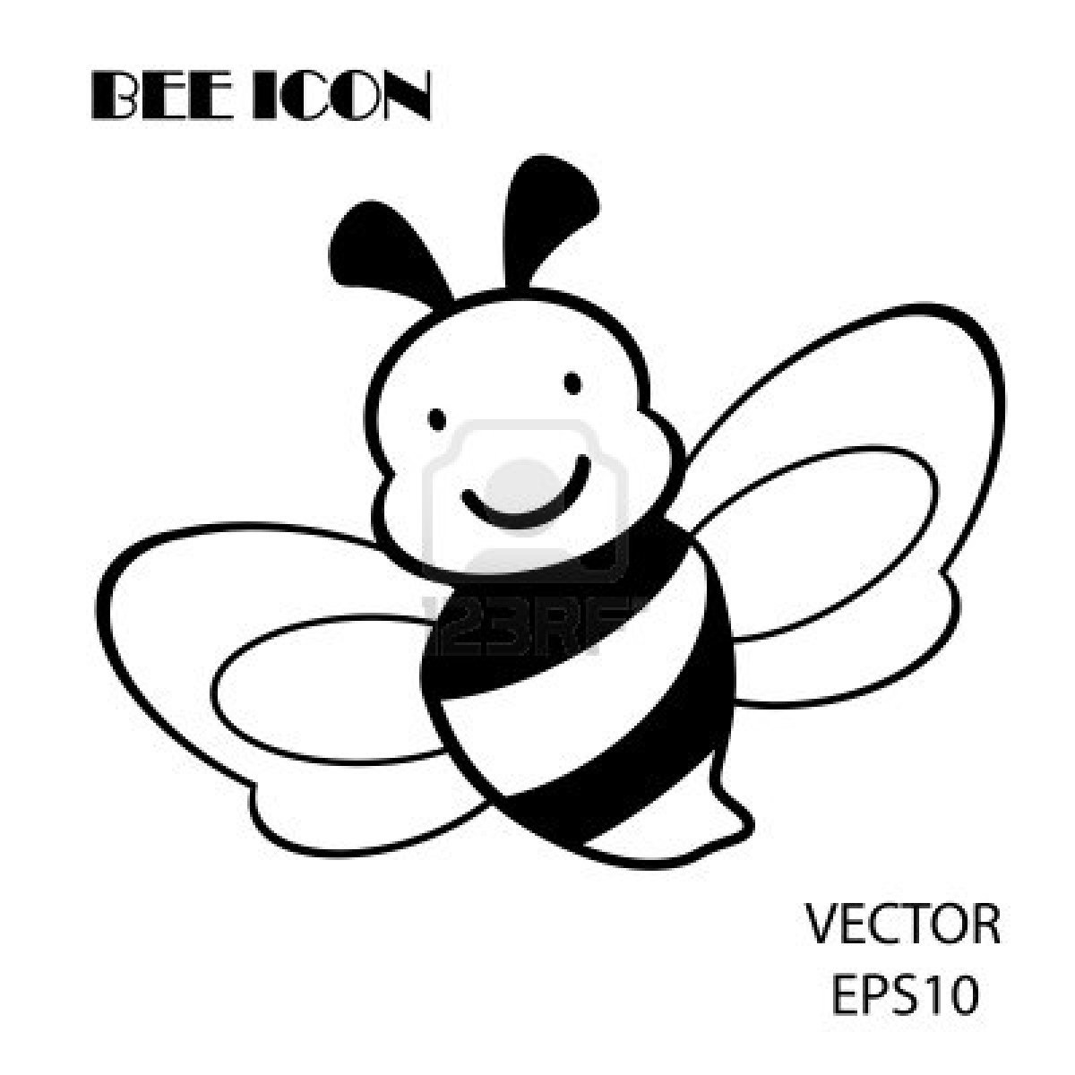 Cute Bee Coloring Pages For kids Drawing inside Coloring Pages ...