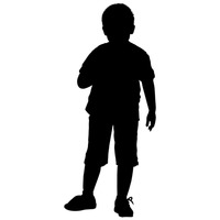 Silhouette of a boy standing Vector Image - 1463432 | StockUnlimited