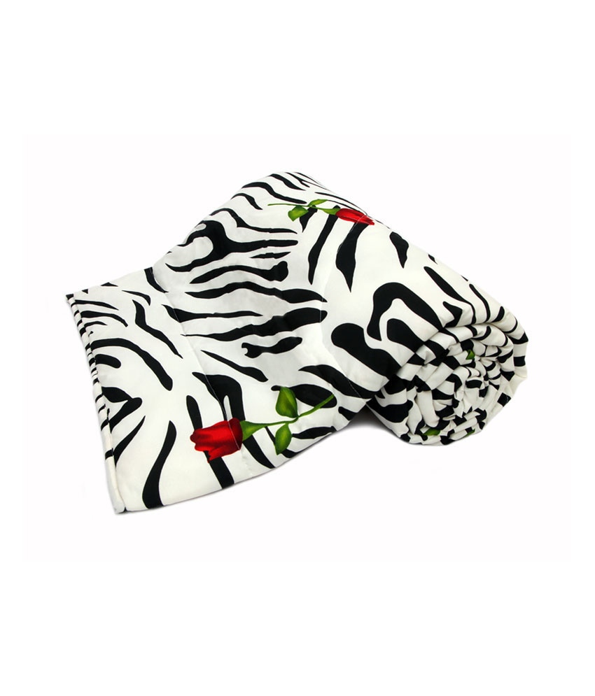 Renown Pretty Zebra Print Poly Cotton Single Bed Ac Blanket/ Dohar ...