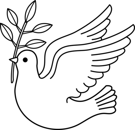 Free dove clipart black and white