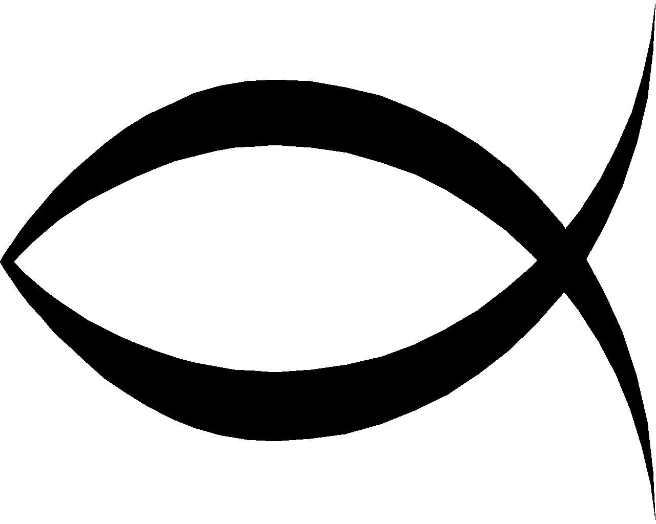 Cross And Christian Fish Symbols Clipart