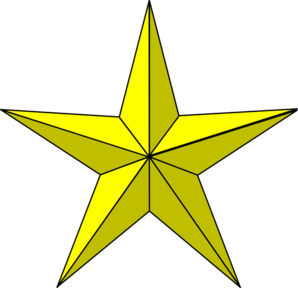 Gold star clipart free