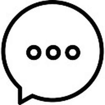 Chat circular bubble with message text lines Icons | Free Download