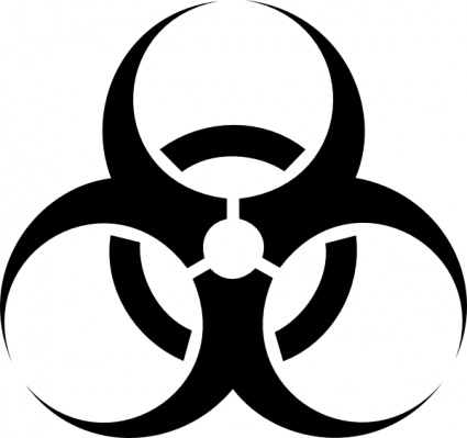 Biohazard symbol clip art