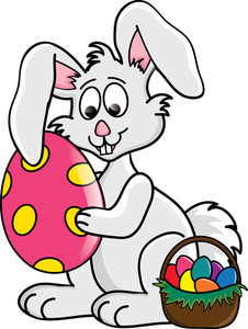 Easter Bunny Clipart Image - Clip Art Illustration of a Cute ...