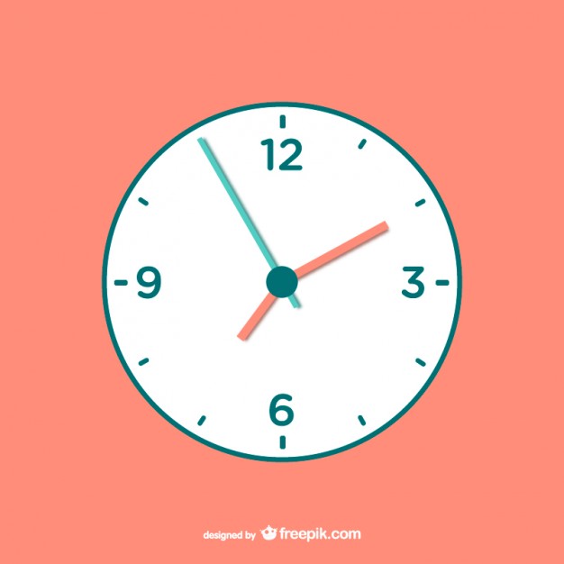 Minimalist clock Vector | Free Download