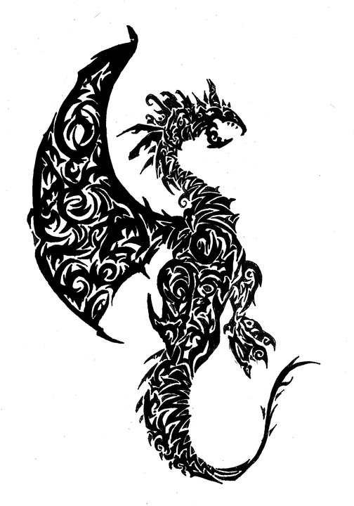 37 Tribal Dragons for Sticker Design Inspiration