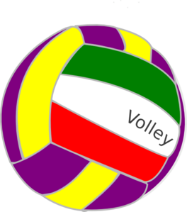 Colorful Volleyball clip art - vector clip art online, royalty ...