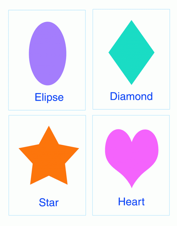 Printable Shapes Flashcards | Ziggity Zoom