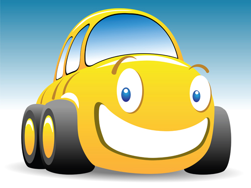 Funny Color Cartoon cars vector 05 - Vector Card free download