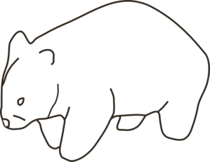 Wombat Template Neutral Clip Art - vector clip art ...