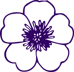 Purple Flower clip art - vector clip art online, royalty free ...