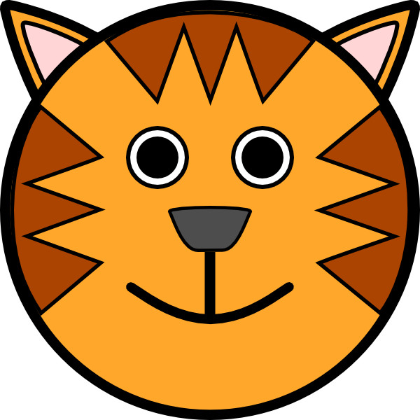 Tiger Face clip art - vector clip art online, royalty free ...