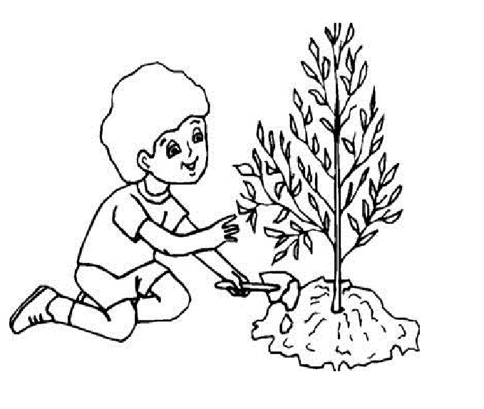 Coloring Pages of Plant Trees Save Earth | Coloring