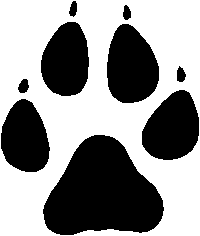 Wolf Paw Print Clipart