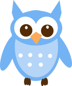 Baby boy owls clipart