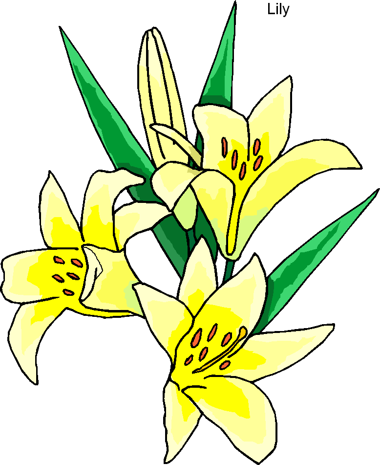 Purple easter lily flowers clipart - ClipartFox
