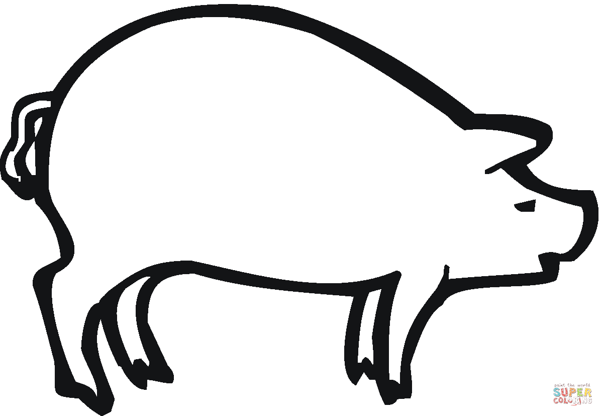 Pig sow coloring page | Free Printable Coloring Pages