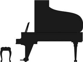 Silhouette Of A Piano Clipart - Free to use Clip Art Resource