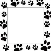 Clipart paw print border