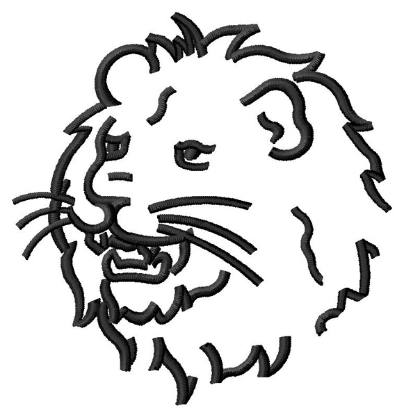 Heads(Grand Slam Designs) Embroidery Design: Lion Outline from ...