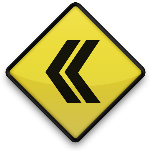 Yellow Road Sign Icons Arrows Â» Icons Etc
