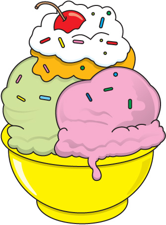 Homemade ice cream clipart