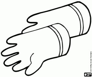 Firefighter gloves coloring page printable game