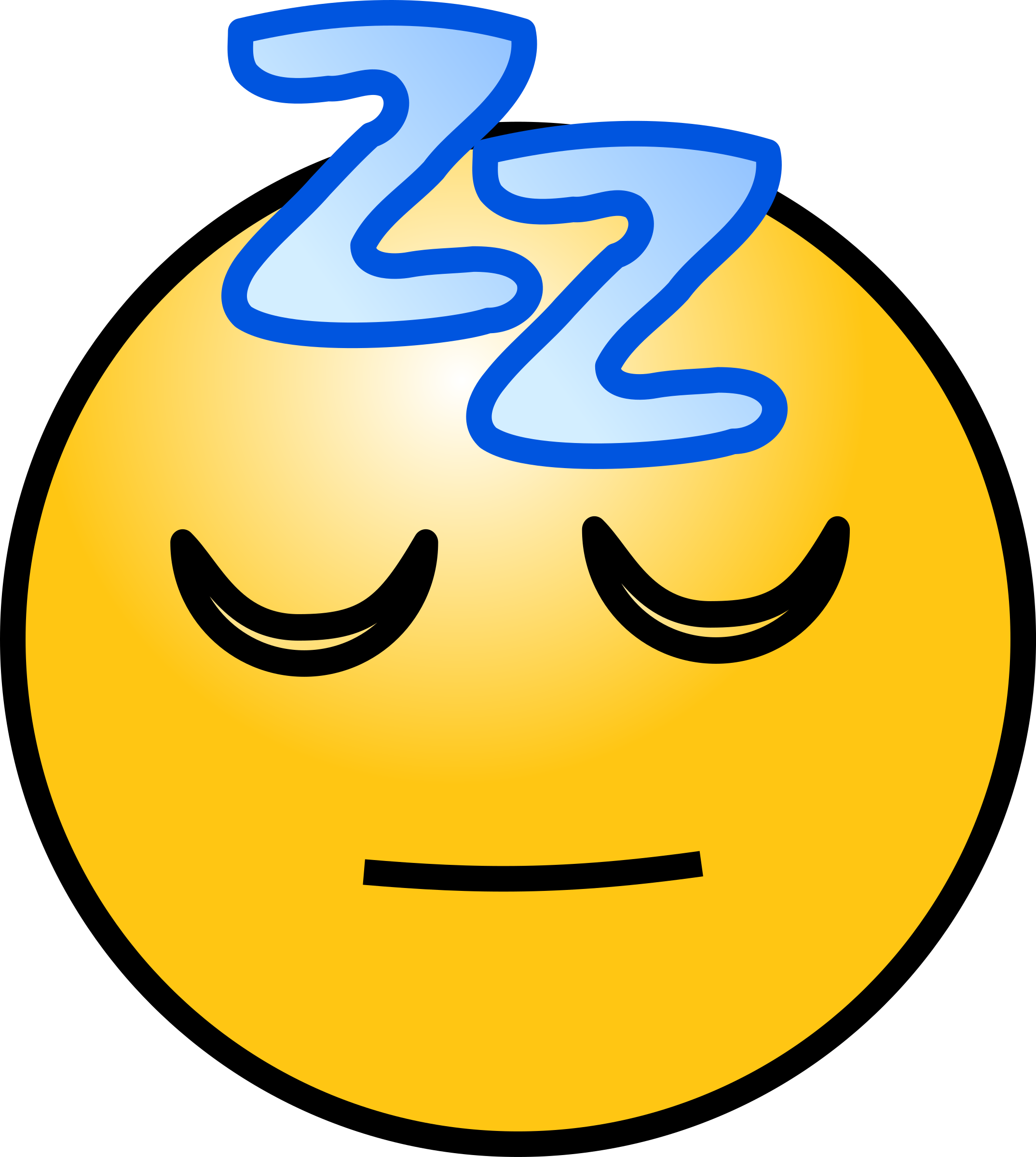 Clipart - Emoticons: Sleeping face