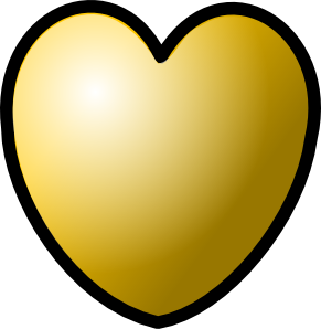 Heart Gold Theme clip art Free Vector