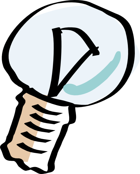 Cartoon Light Bulb clip art Free Vector