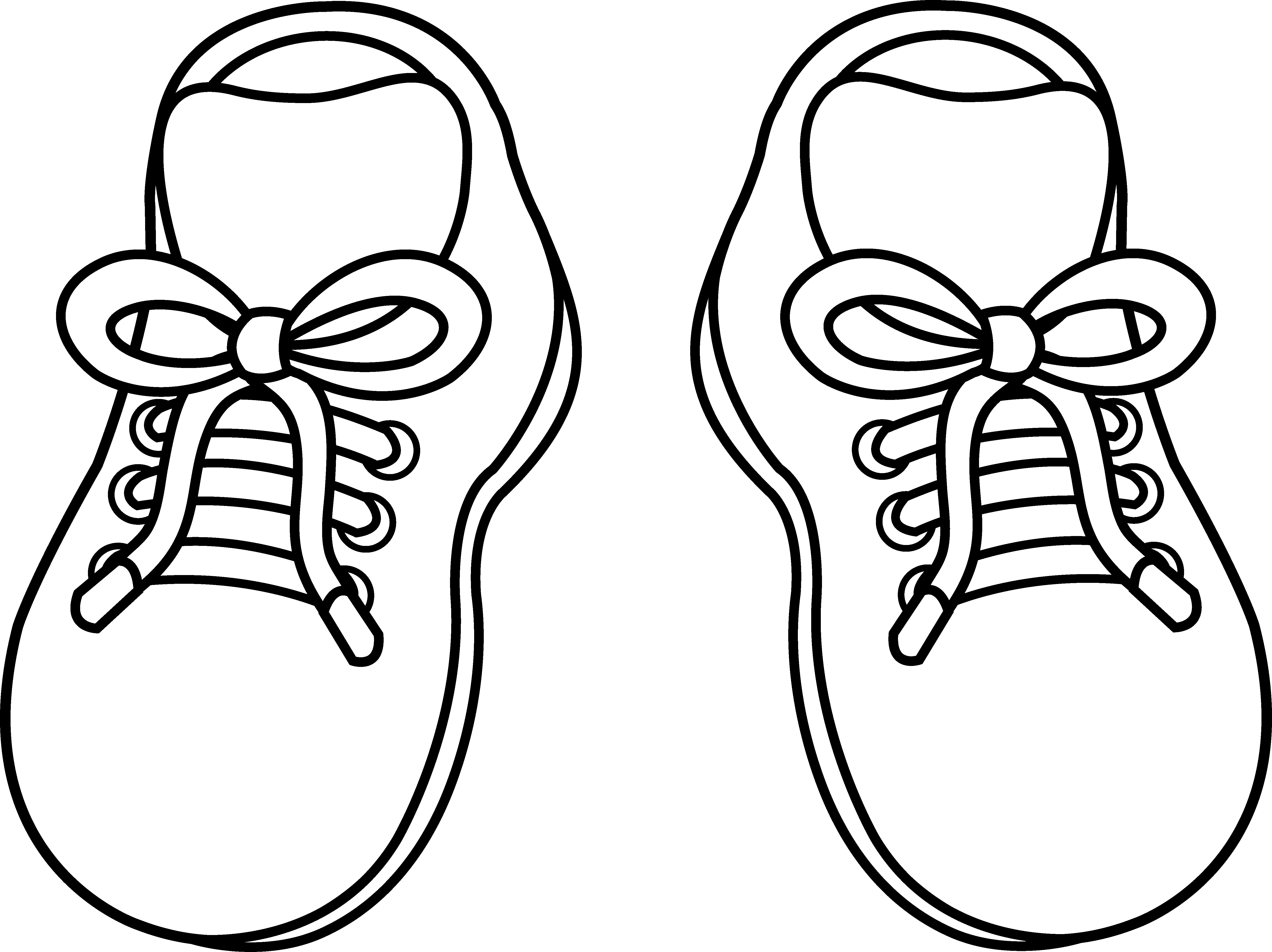 Baby shoes clipart black and white