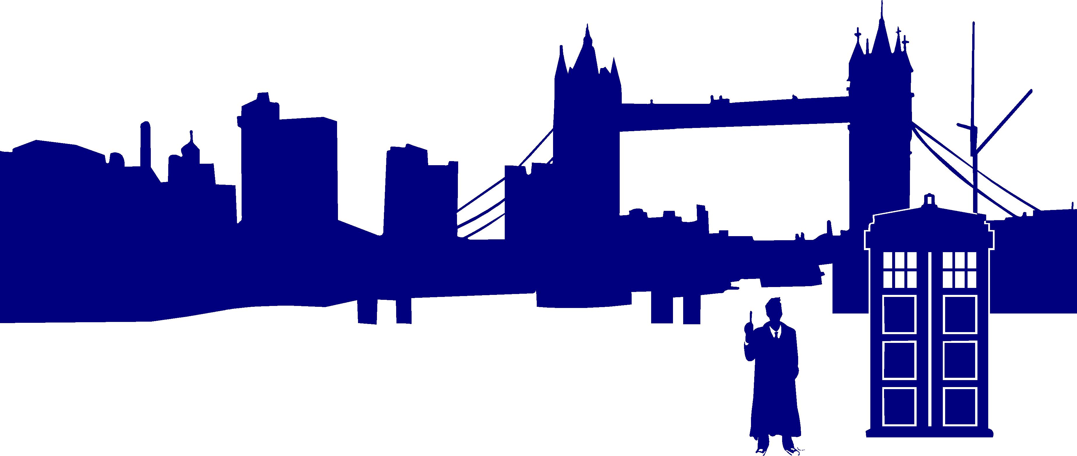 Doctor Who in front of London Silhouette – Stickit! Stickers & Decals