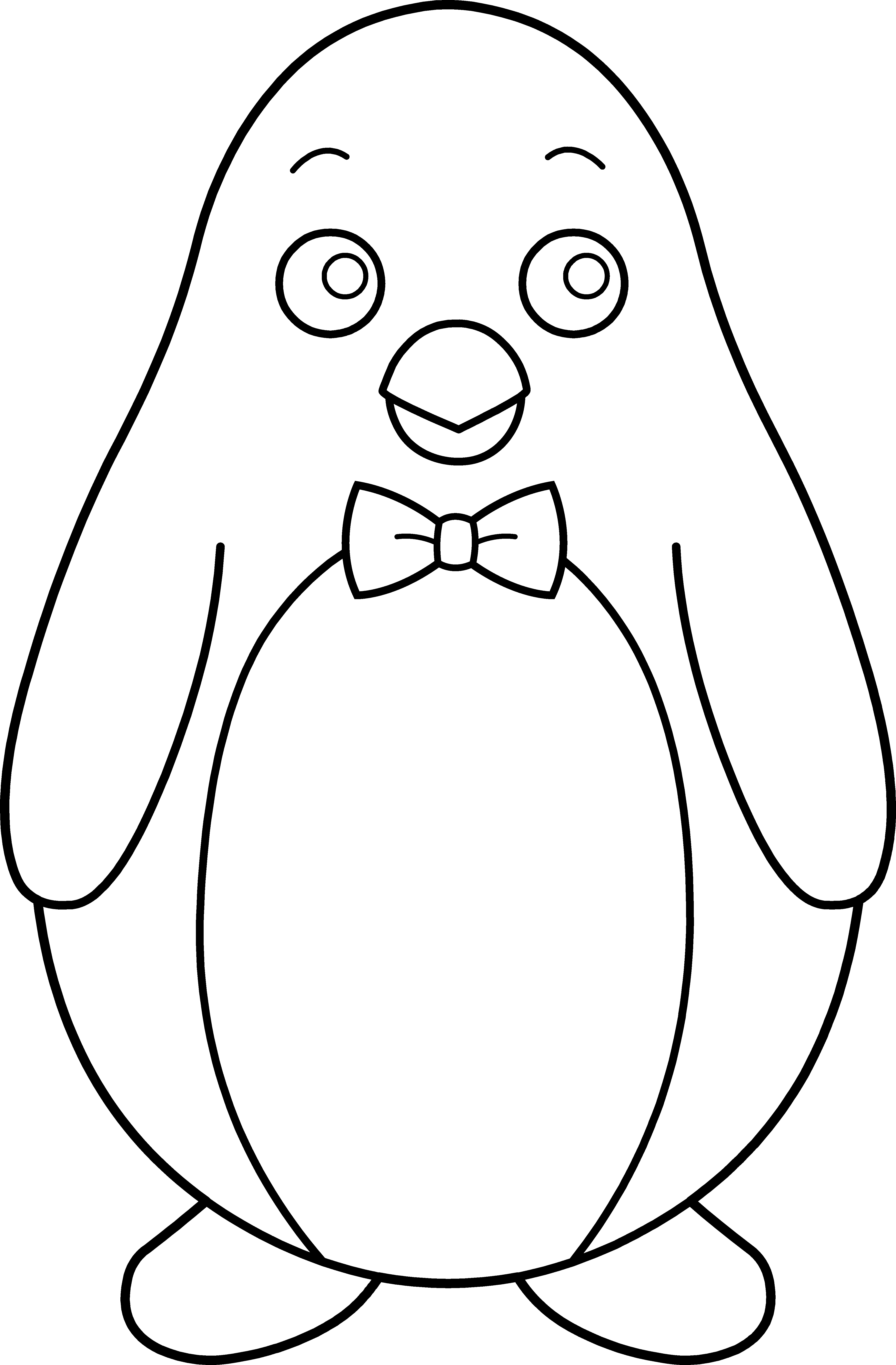 Cute penguin clipart outline - ClipartFox