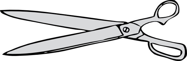 Scissor clipart black and white