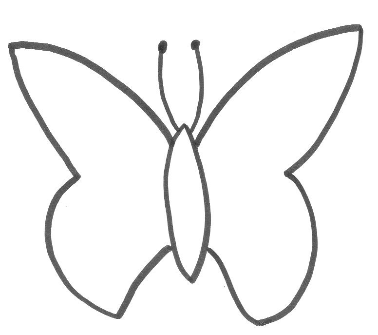 Free Coloring Book Butterfly Outline Template Fresh In Painting ...