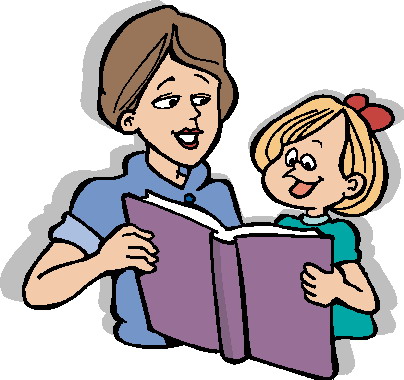 Home reading clipart