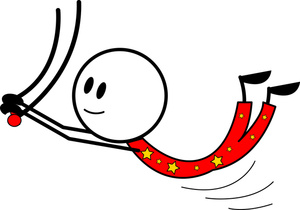 Acrobat Cartoon Clipart Image - Acrobat on The Flying Trapeze in a ...
