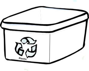 Recycling bins clipart black and white