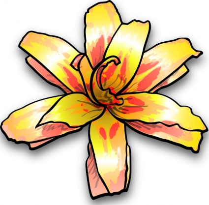 Yellow Flower clip art - Download free Nature vectors