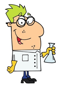 Scientist Clipart Image - Chemist or Scientist at Work with Lab ...