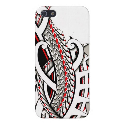 polynesian art red grey tattoo design island hawai iPhone 5C cover ...