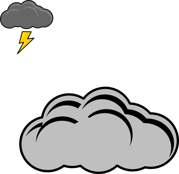 Thunder Cloud Clip Art - vector clip art online ...
