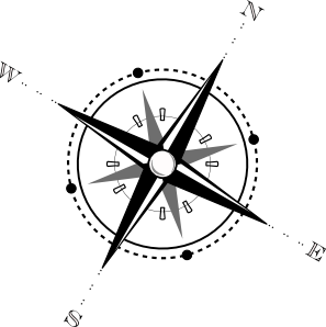 Black And White Compass Clip Art - vector clip art ...